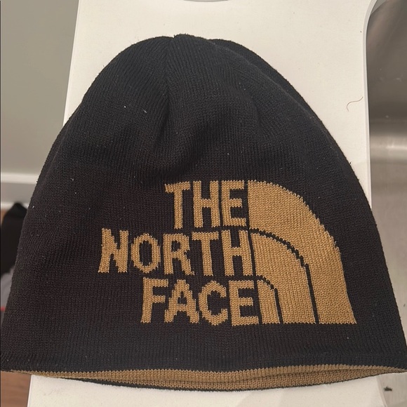The North Face Other - The North Face Black and Gold Knit Hat